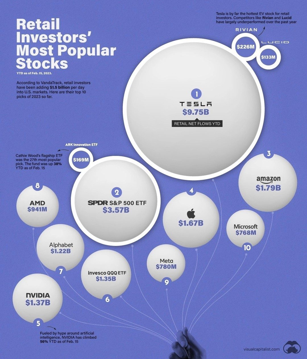 Top 10 Stock Picks of Retail Investors in 2023