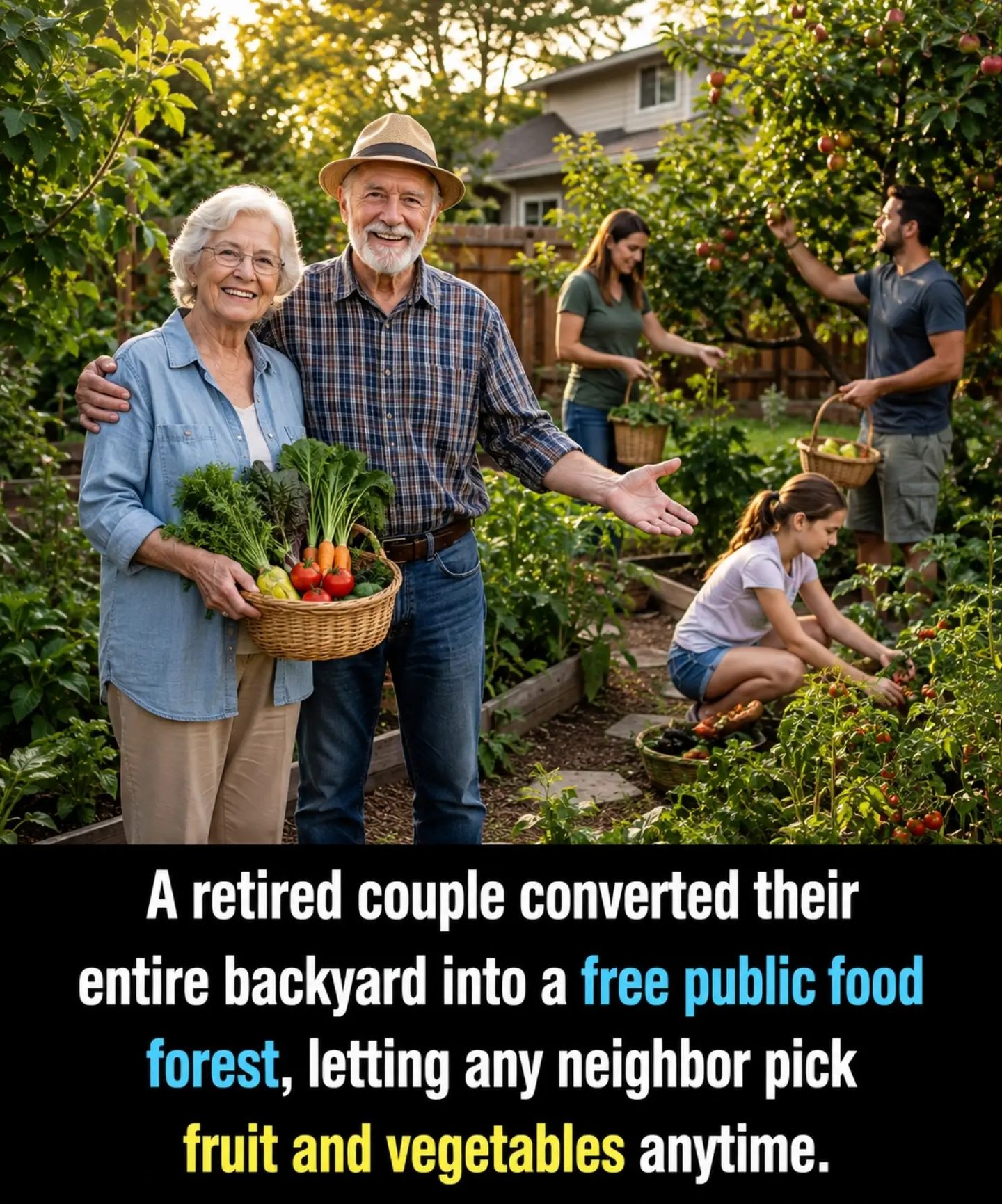 Neighbors Harvest Free Produce from Couple's Backyard Garden