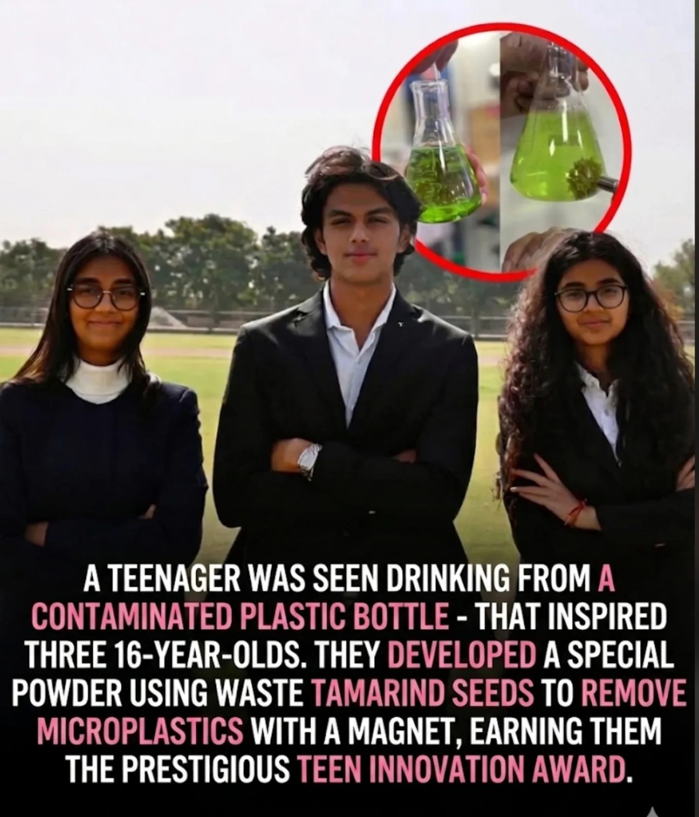 Teenagers Create Tamarind Powder to Remove Microplastics from Water
