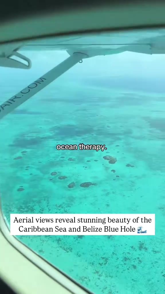 Aerial Tour of Belize Blue Hole's Caribbean Beauty