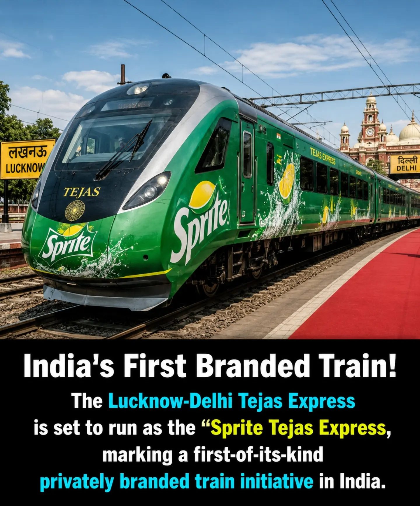 The First Branded Train in India: Introducing the Sprite Tejas Express