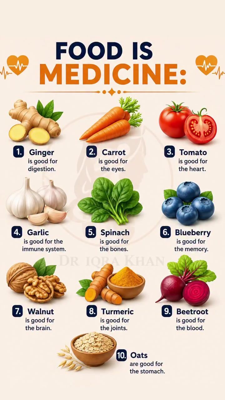 Dr. Iqra Khan's Guide to 10 Foods that Heal