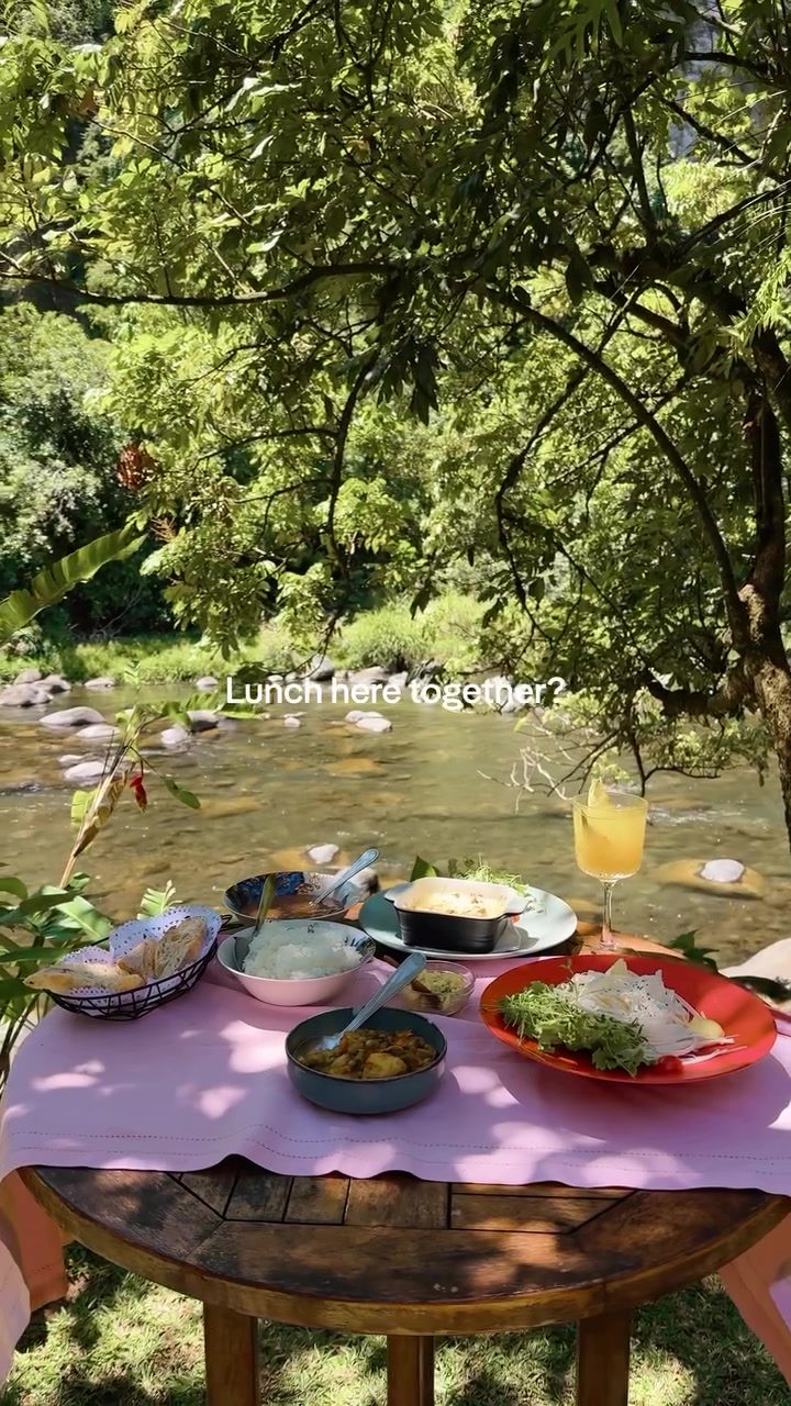 **Picnic Perfection: Dining by the River at Les Letchis, Réunion Island**