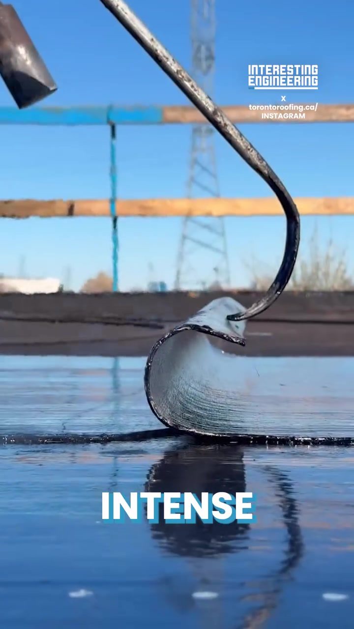 Roofing Tool's Melting Asphalt: A Satisfying Process