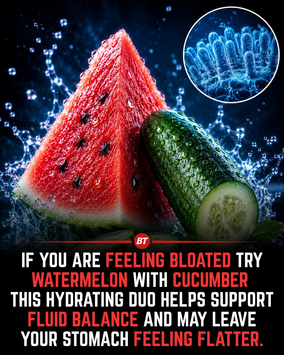 Watermelon and Cucumber: A Hydrating Duo for Bloating Relief