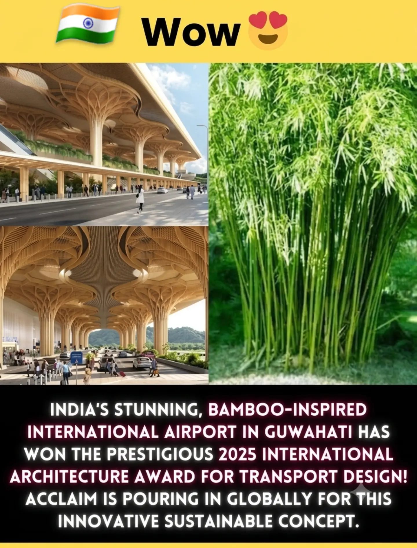 Guwahati Airport's Bamboo-Inspired Design Wins 2025 Award