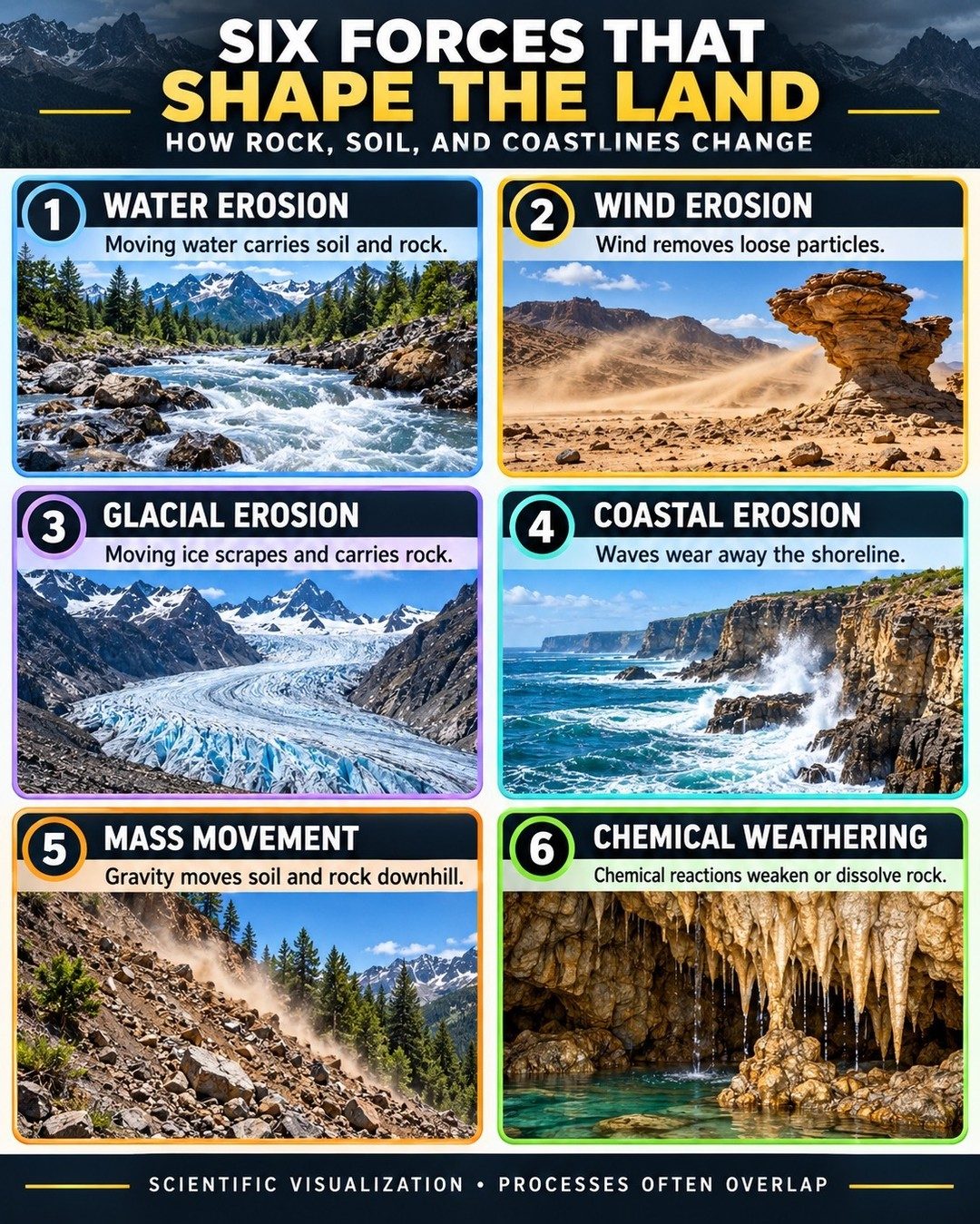 Six Forces That Shape Earth's Surface