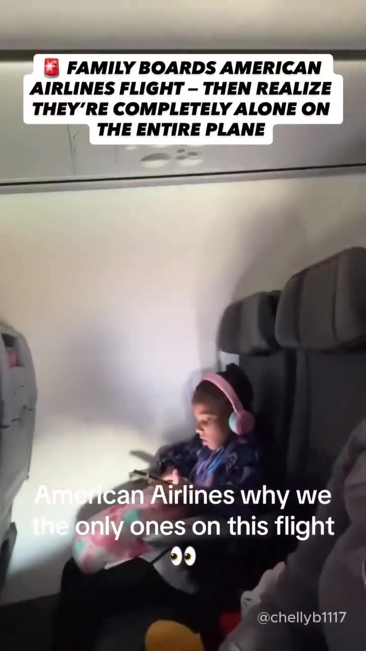 Eerie solo flight: Family's surprise on empty American Airlines plane