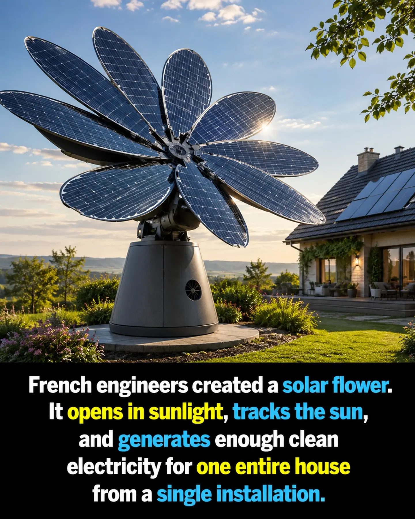 Innovative Solar Flower Design Powers Entire Home