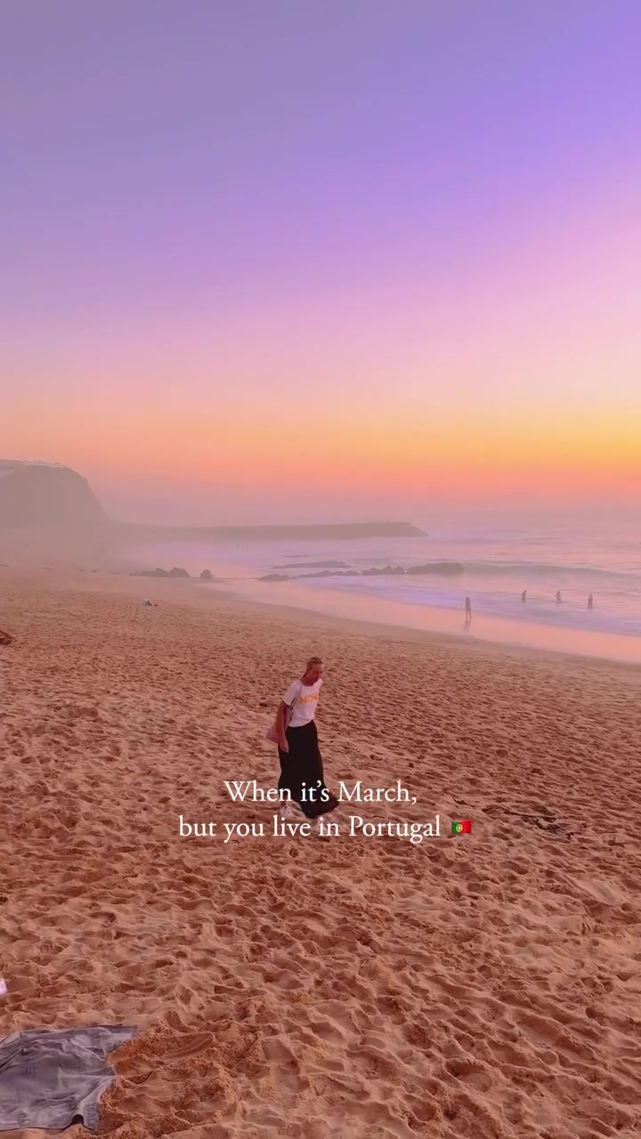 Portugal Beach Sunset in March