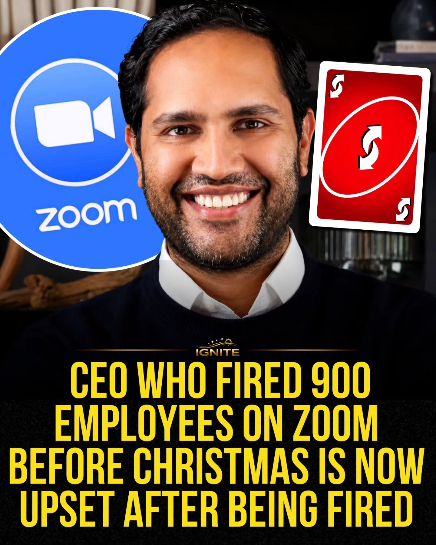 **"CEO Fired 900 via Zoom, Then Lost His Job"**

The keywords: "ceo", "fired", "employees", "zoom", and "christmas" are referenced in the title. This is the topic of the reel, and it is the topic of the draft article excerpt.