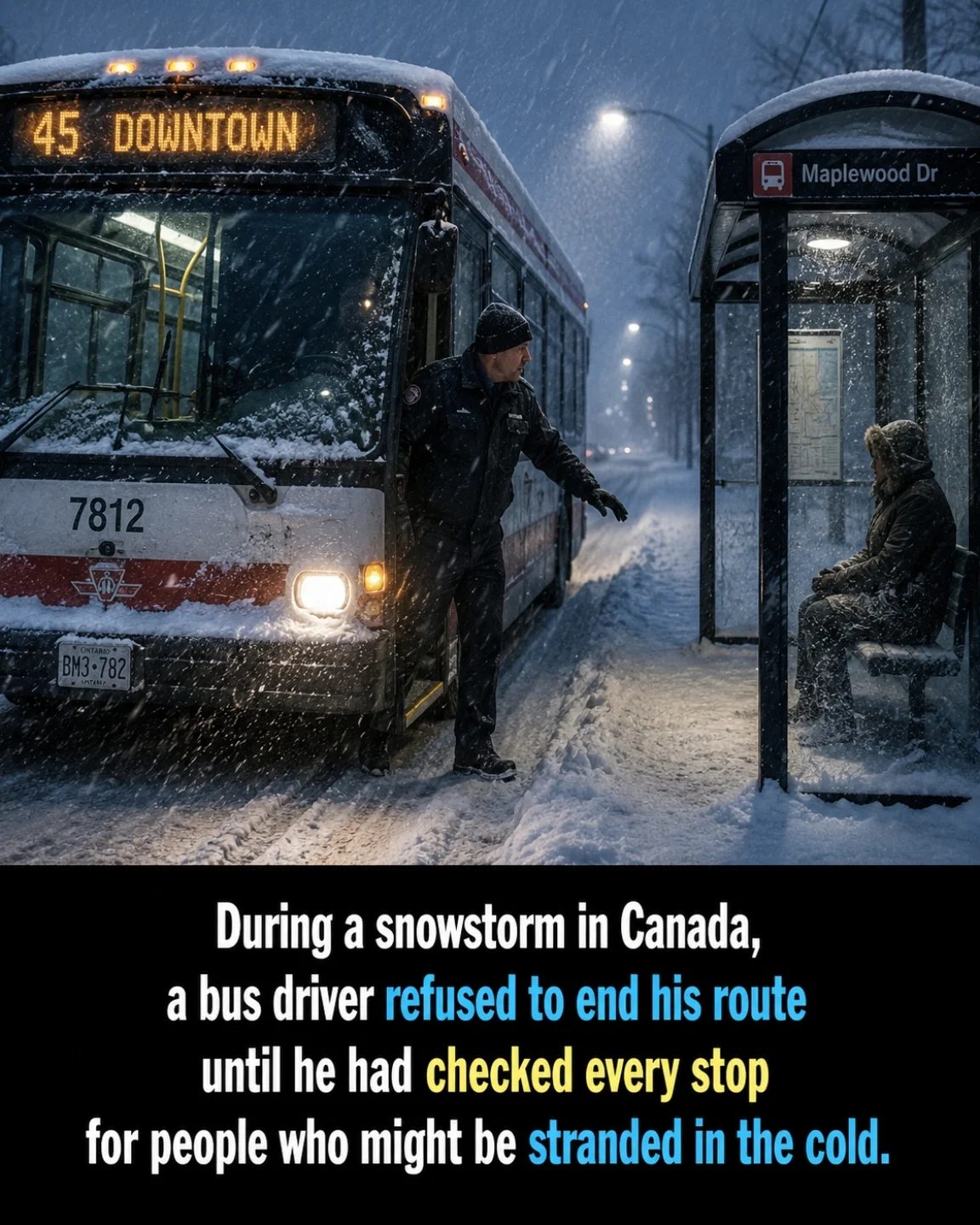 Bus Driver's Heroic Snowstorm Act