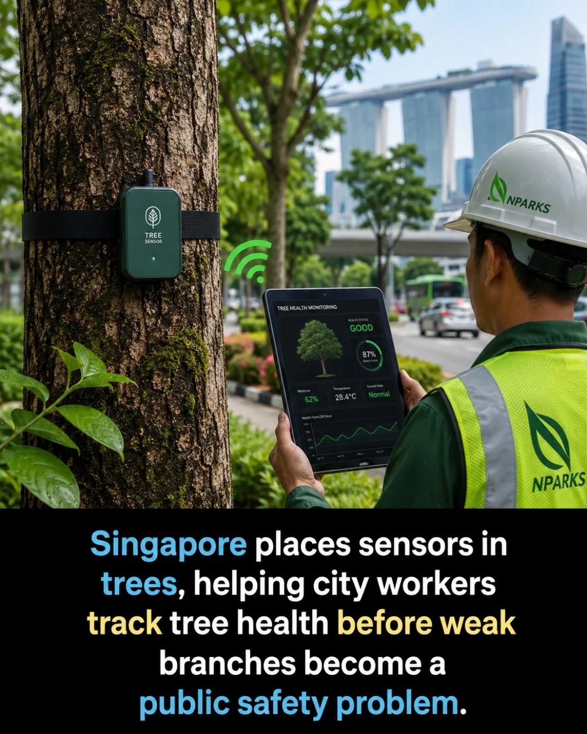NPARKS Uses Sensors to Safeguard Singapore's Urban Trees