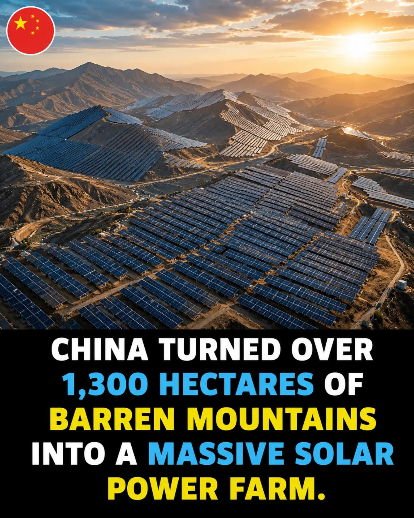 China's Solar Power Transformation: 1,300 Hectares of Mountains Renewed