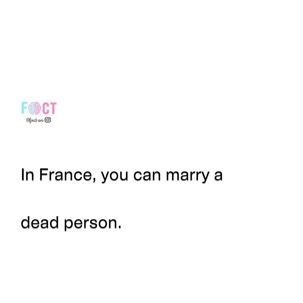 In France, You Can Legally Marry Someone Who Is Deceased