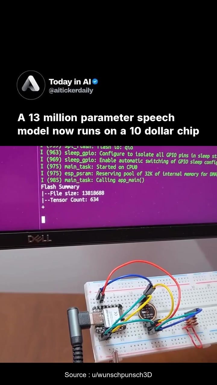 AI Speech Model Runs on $10 Microcontroller