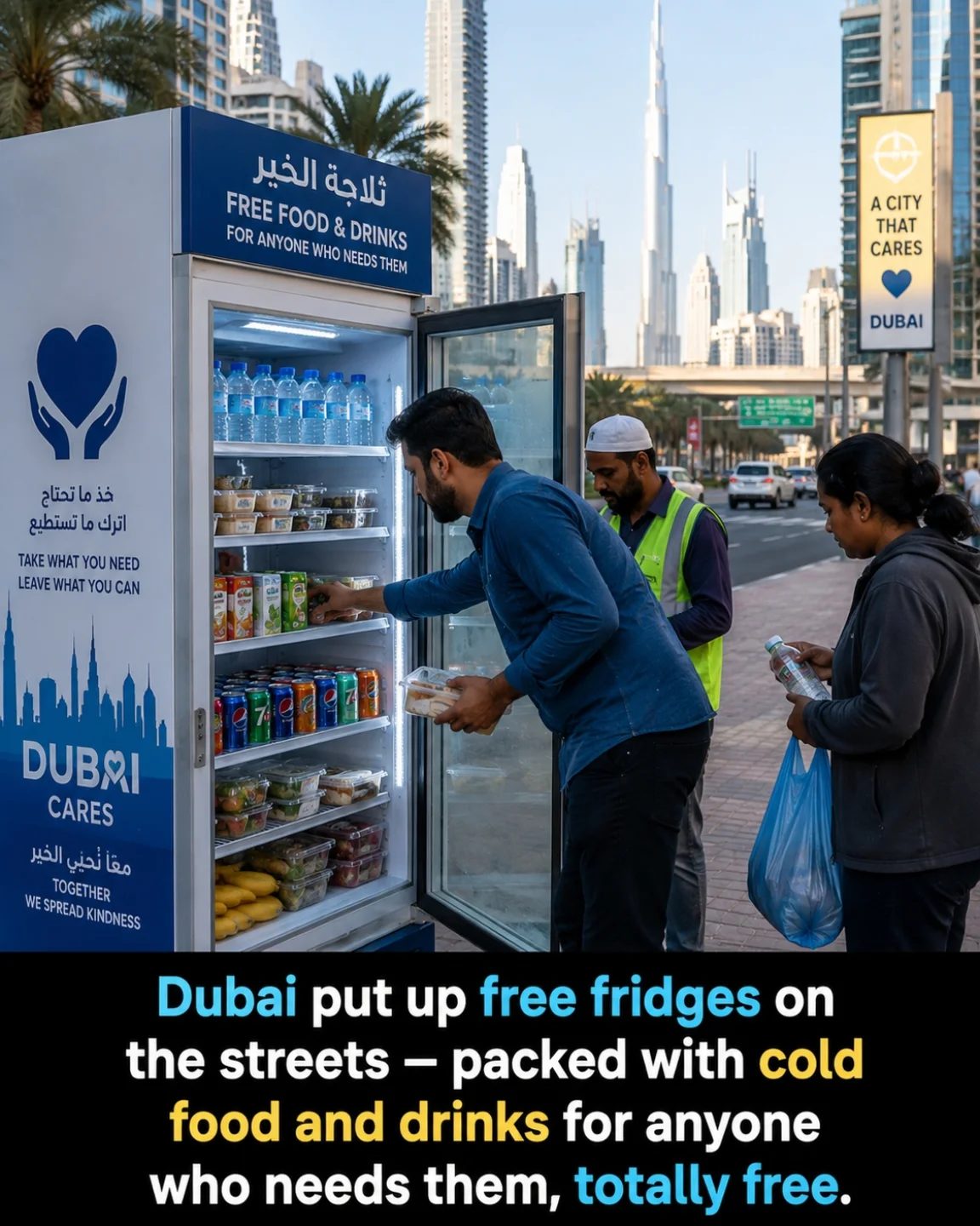 Exploring Dubai's Free Fridge Initiative: Community Support on the Streets