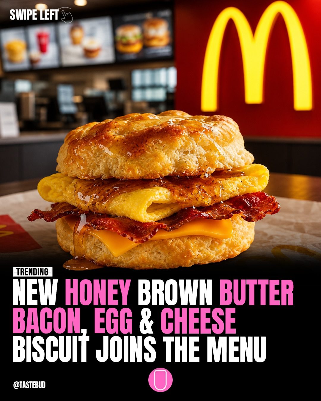 McDonald's New Honey Brown Butter Bacon, Egg & Cheese Biscuit