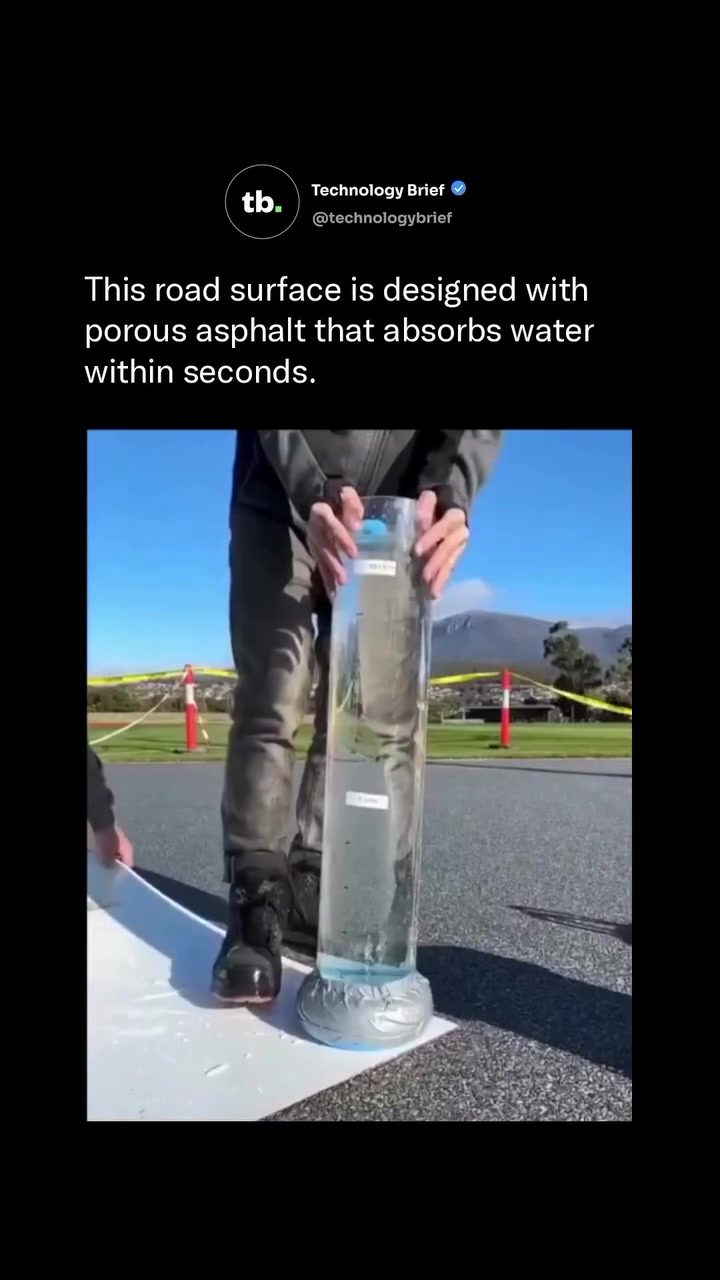 Innovative Porous Asphalt: Rapidly Absorbs 1,000 Liters of Water per Minute