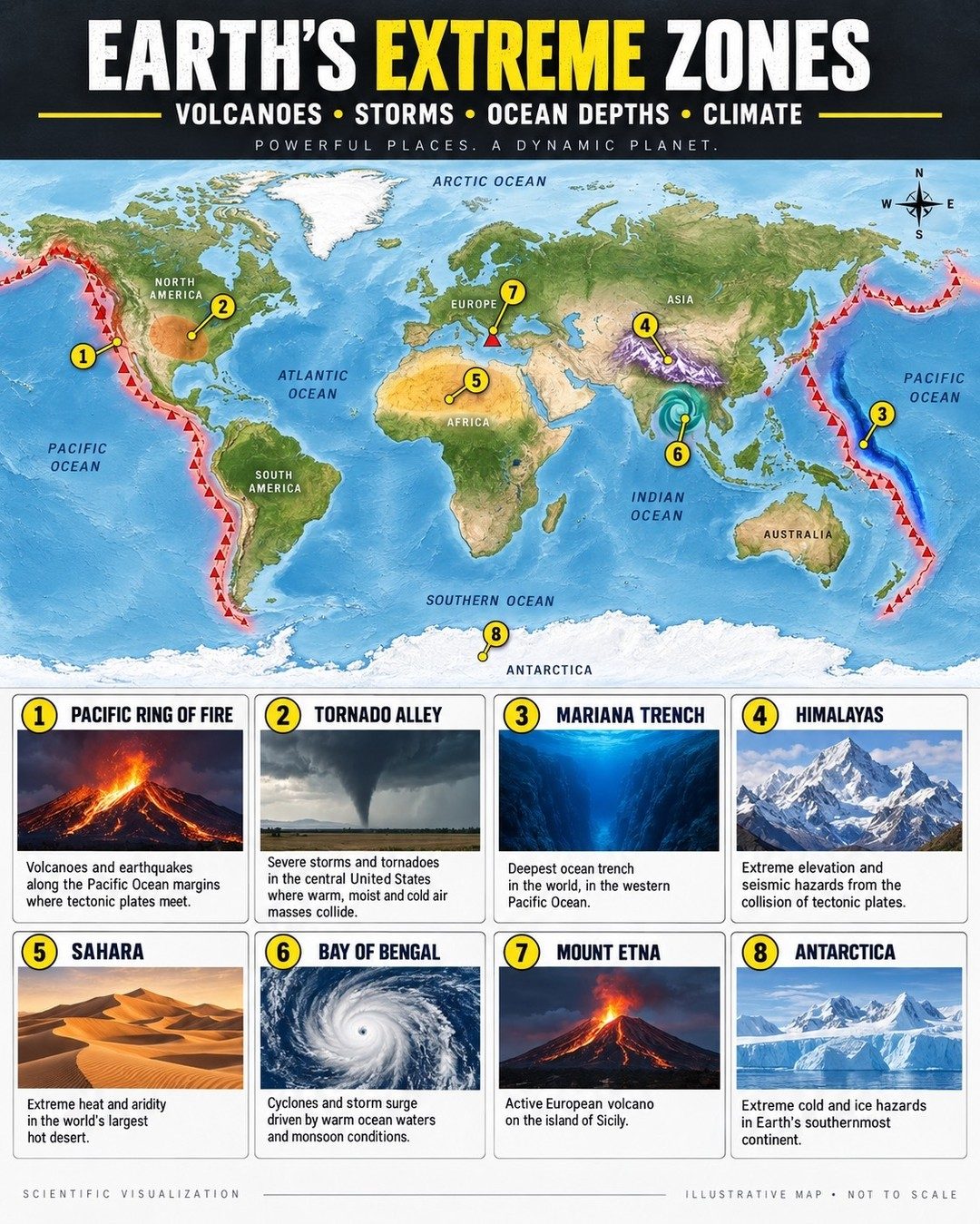 Earth's Extreme Zones: Volcanoes, Storms, and More
