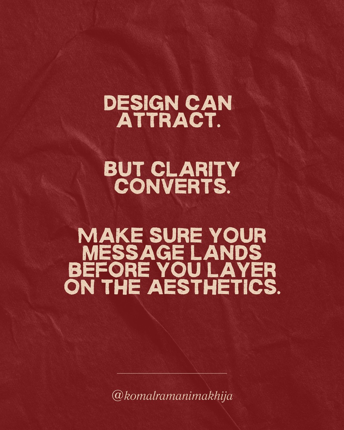 Design: Clarity Trumps Aesthetics for Effective Communication