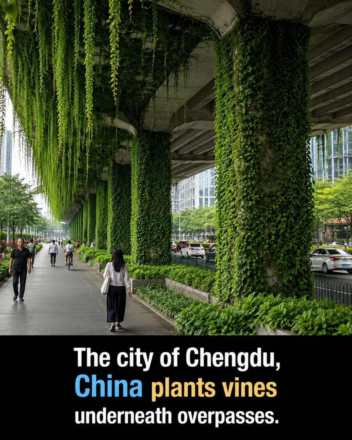 Chengdu's Lush Overpass: Where Nature Meets Urban Design