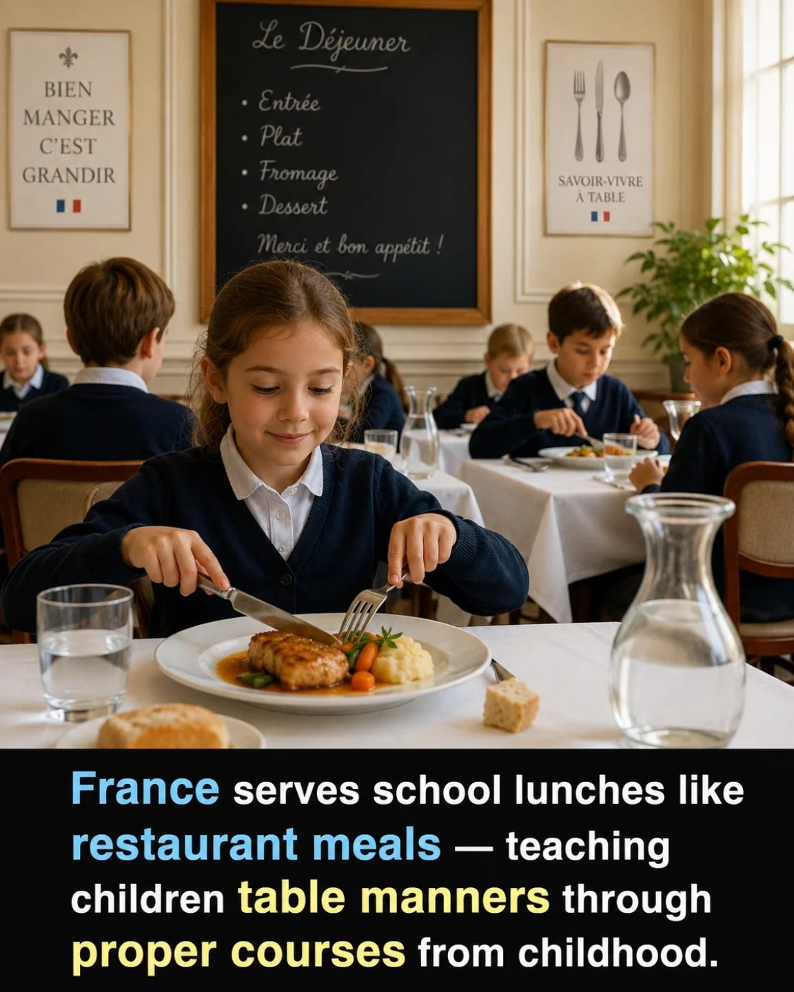 French School Lunches: Teaching Restaurant-Style Dining Etiquette