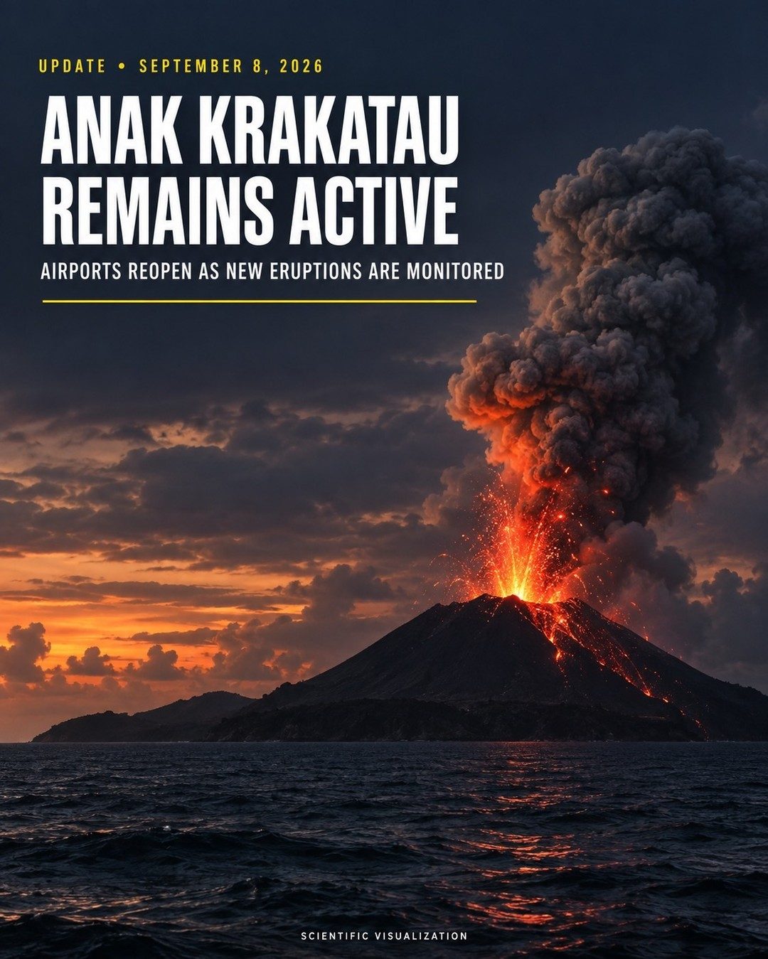 Anak Krakatau Eruption Update: Airports Reopen