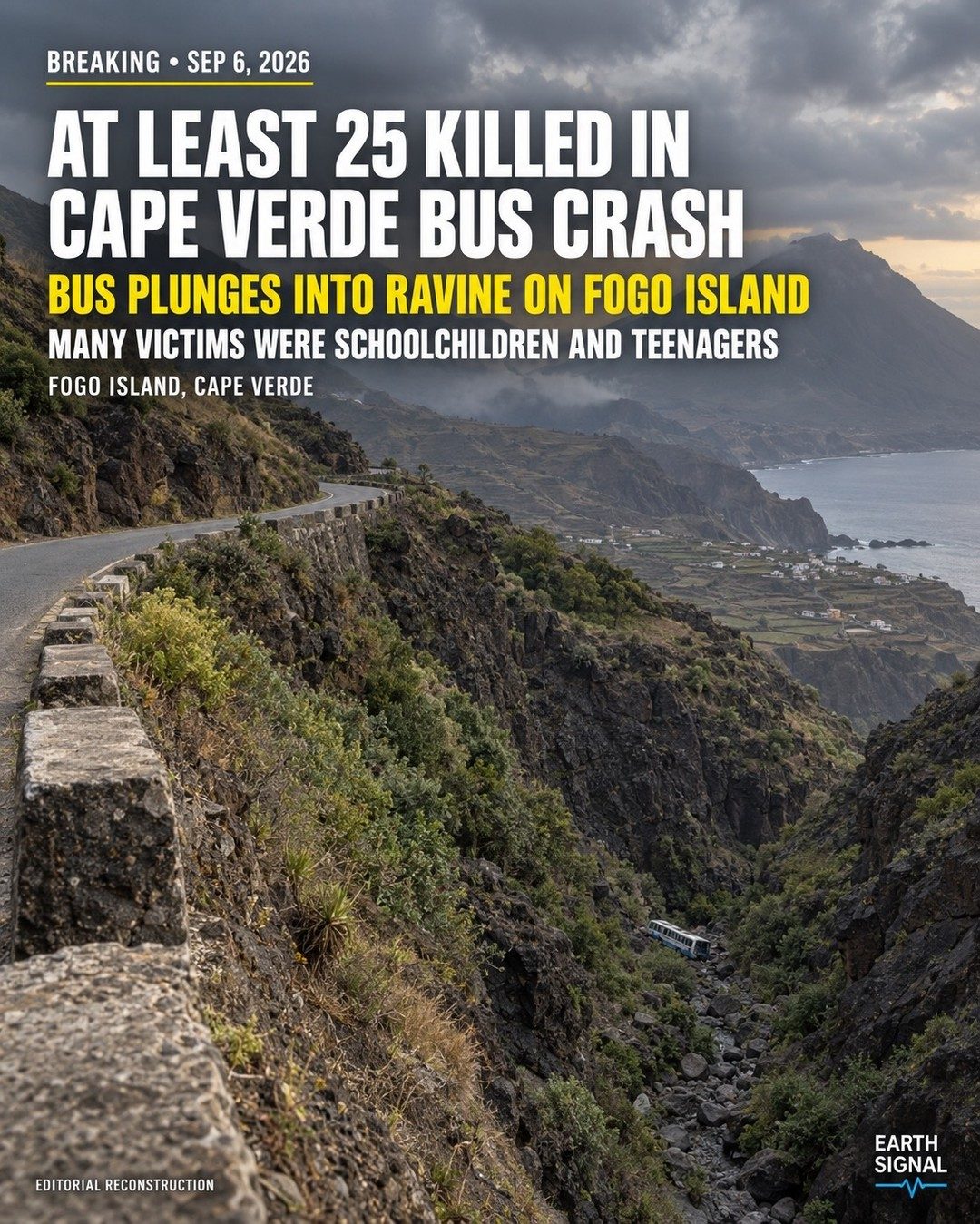 Cape Verde Bus Crash Kills 25, Many Children