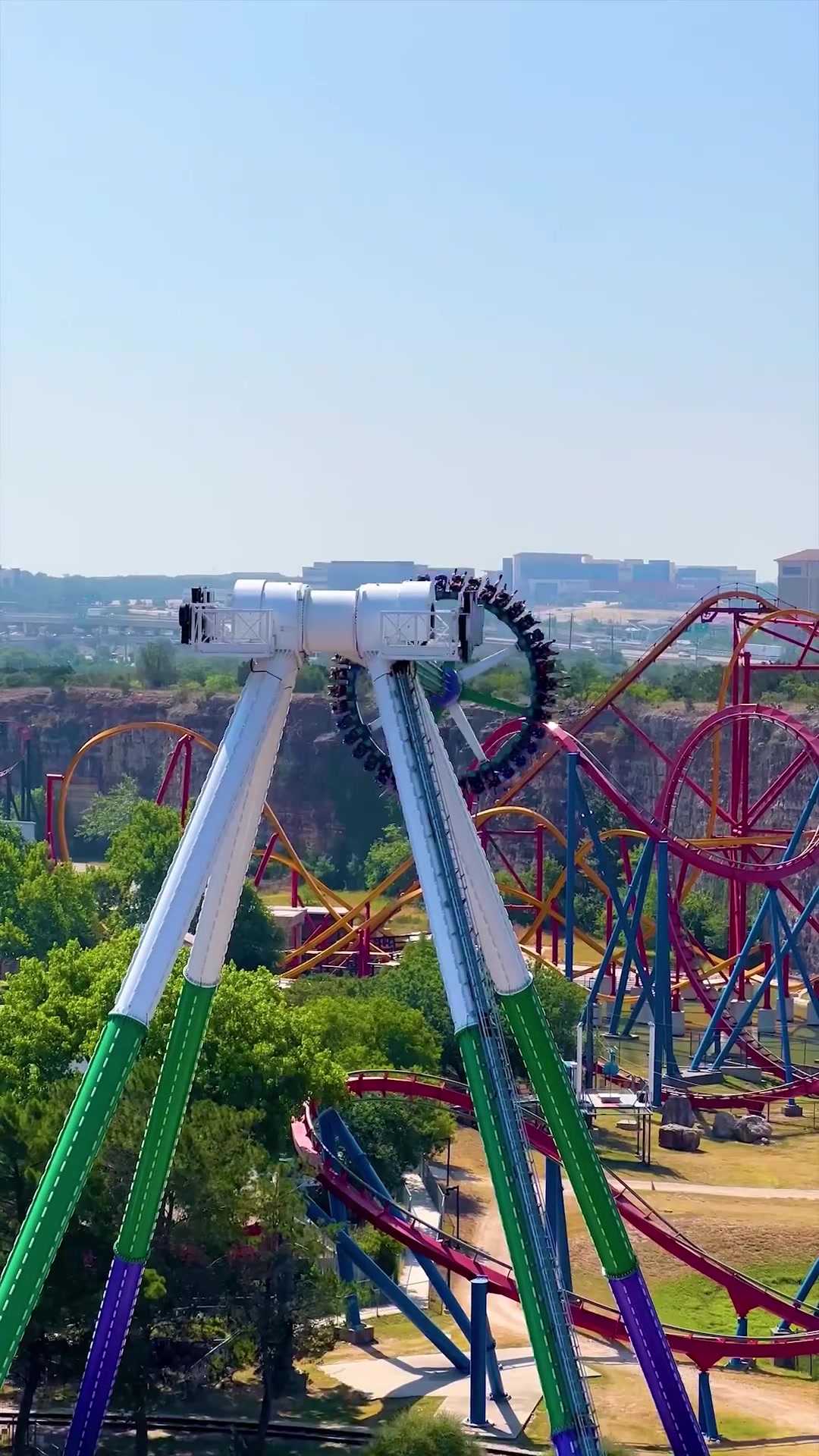 Amusement Park Ride: Vertical Swing Thrills