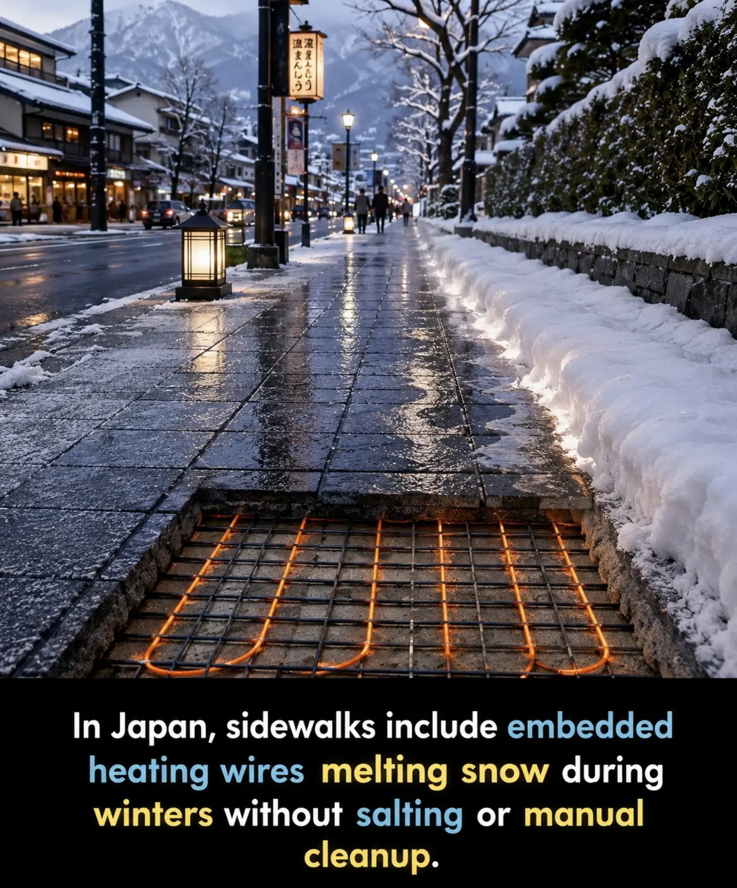 Japan's Sidewalk Heating: Snow Melting Technology
