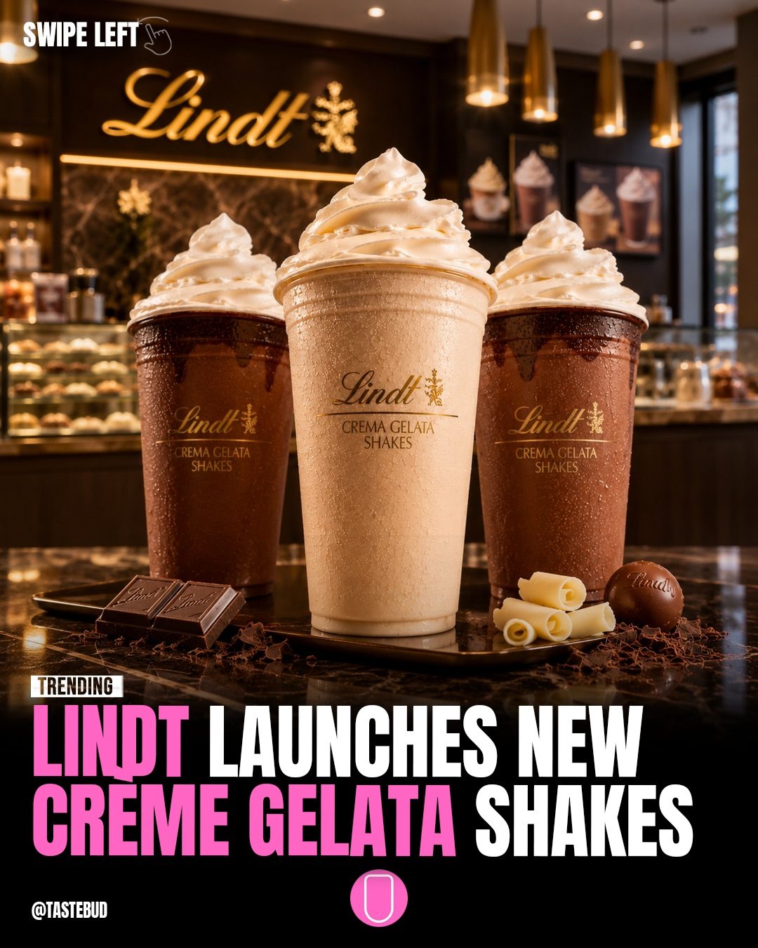 Lindt's Premium Chocolate Creme Gelata Shakes Launch