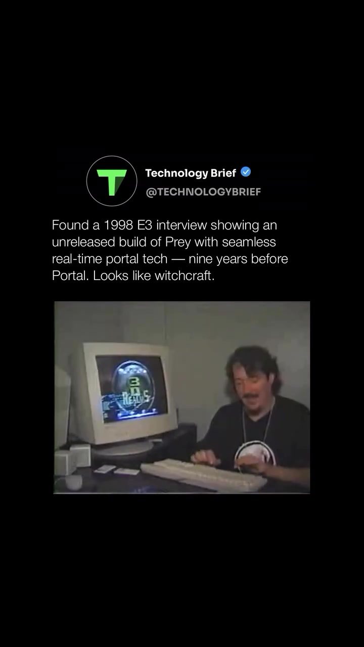 Prey 1998 Demo: Real-Time Portals Before Portal Series
