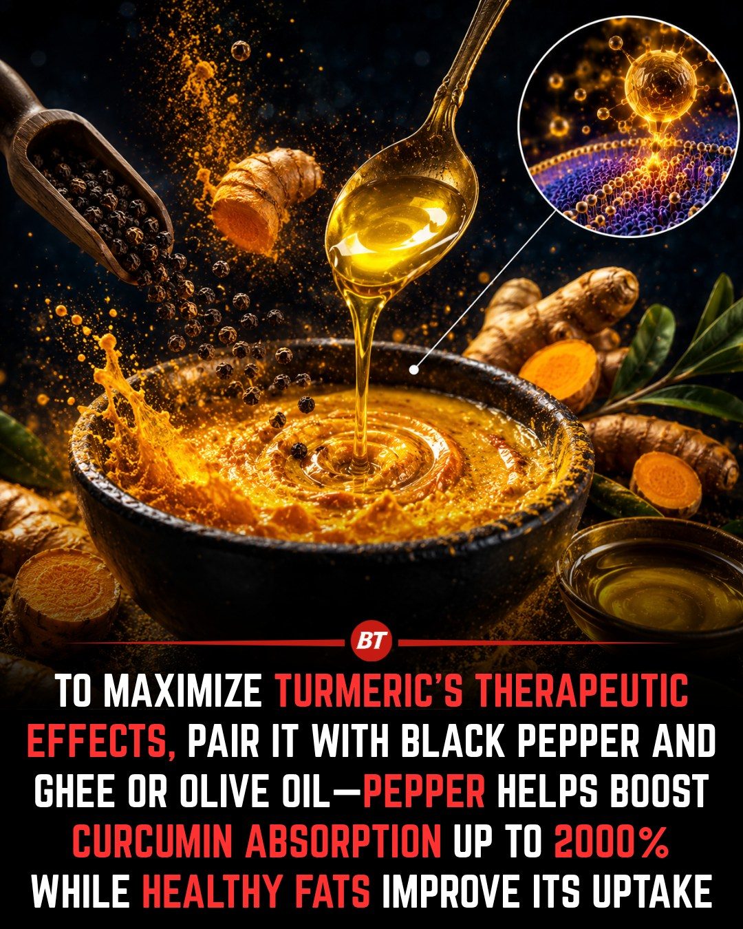Maximize Curcumin Absorption: Pair Turmeric with Black Pepper and Fats