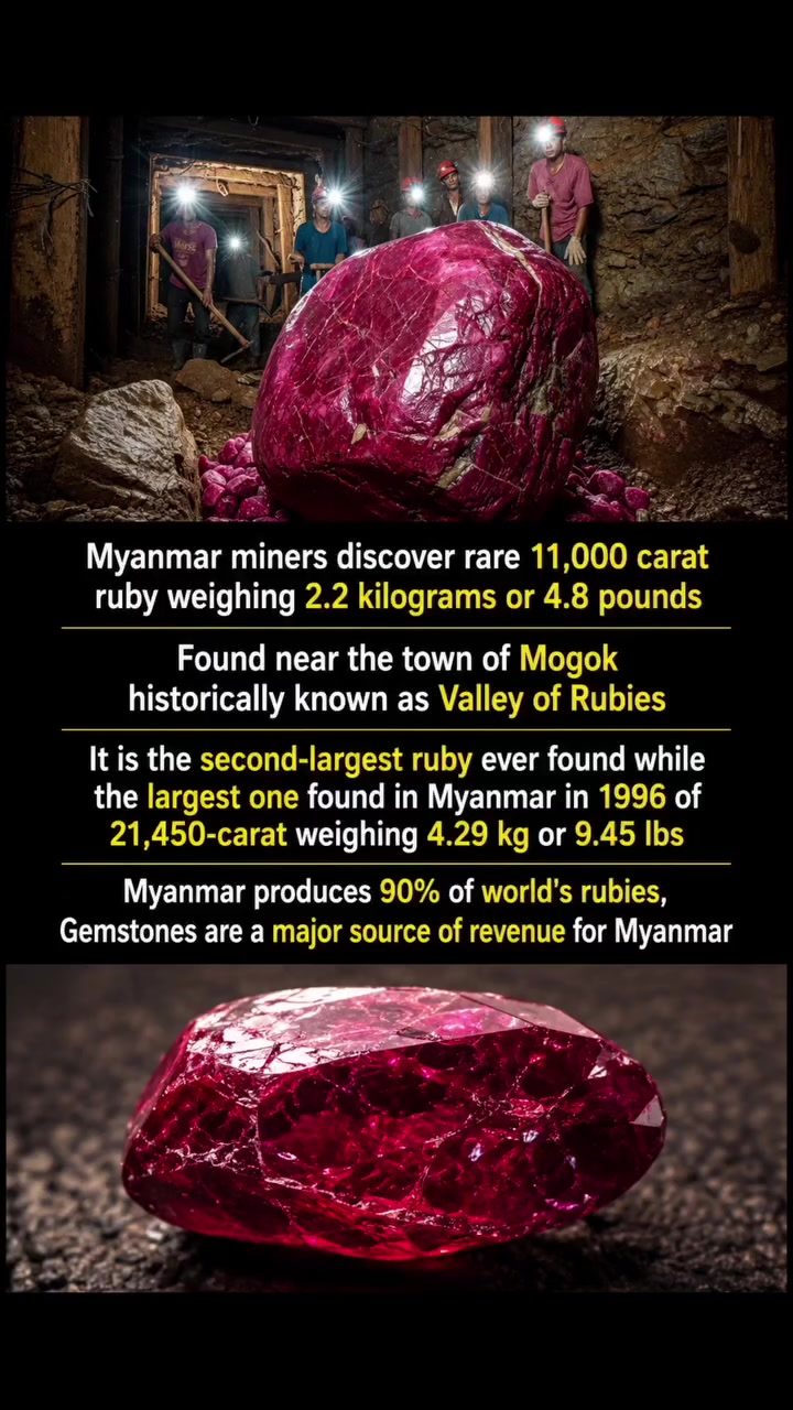 Myanmar's 11,000-Carat Ruby: Second Largest Ever Found