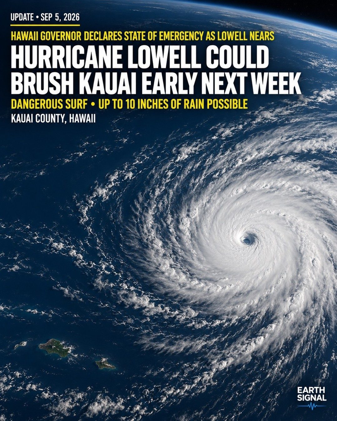 Hurricane Lowell Threatens Hawaii: State of Emergency Declared