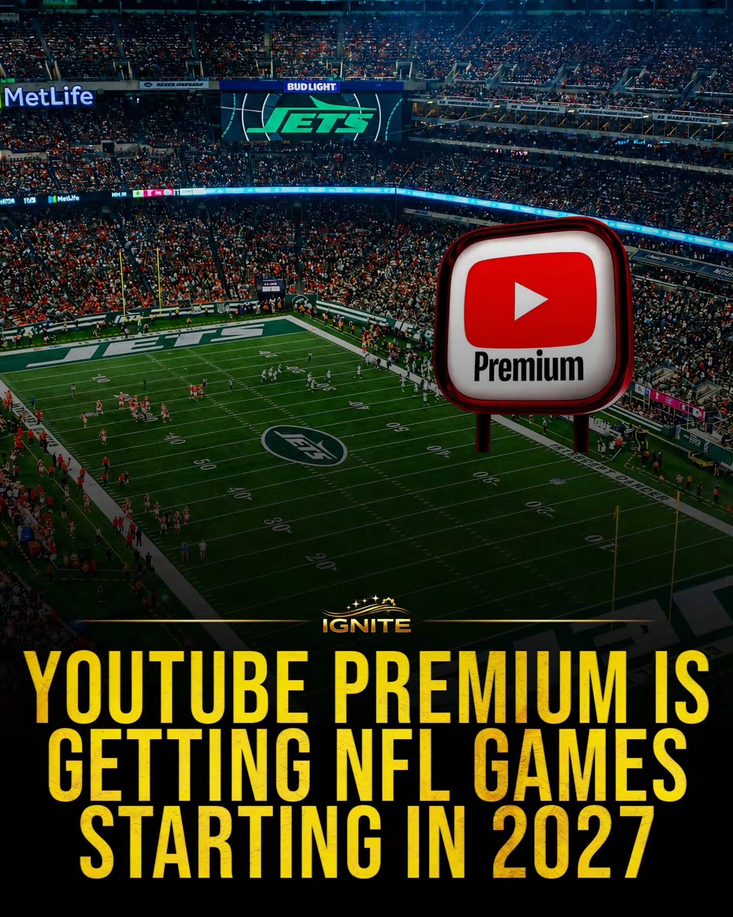 YouTube Premium to Stream NFL Games from 2027