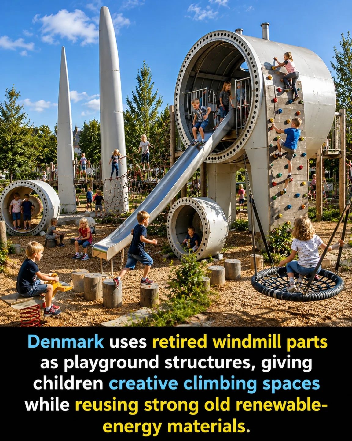 Innovative Playground in Denmark: Renewable Energy Parts