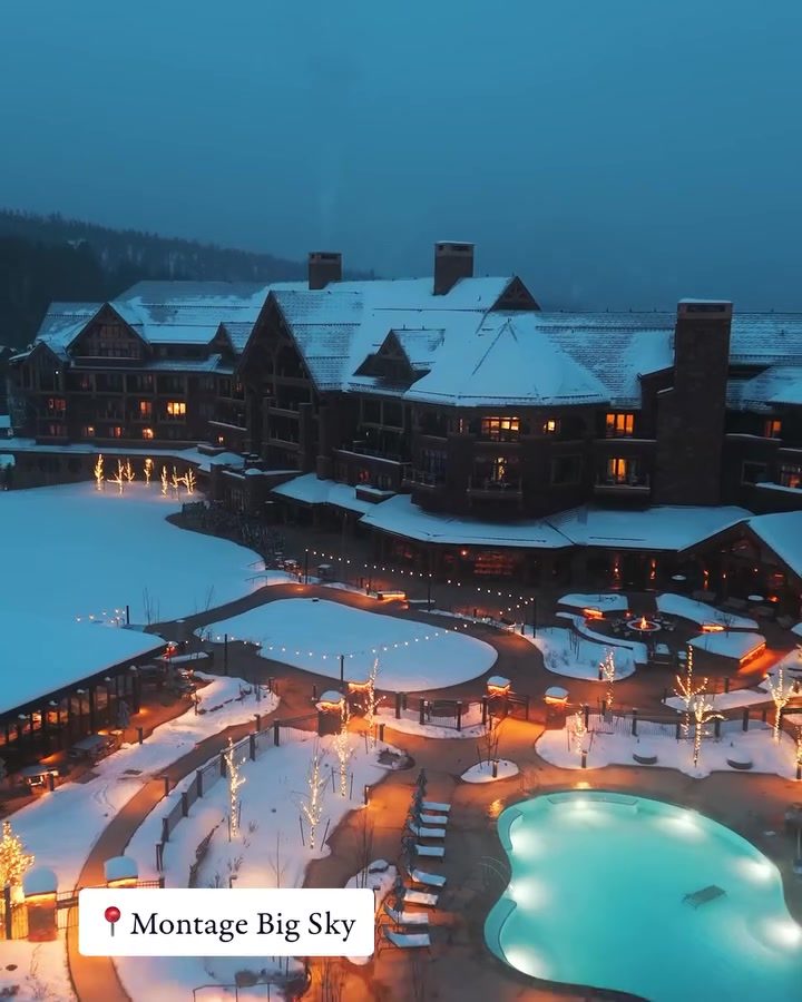 Aerial Views of Luxurious Montage Big Sky Resort