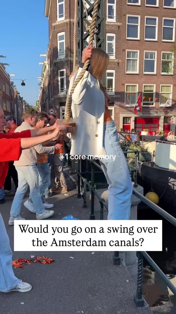 Experience Amsterdam from Above: Swinging Over Iconic Canals