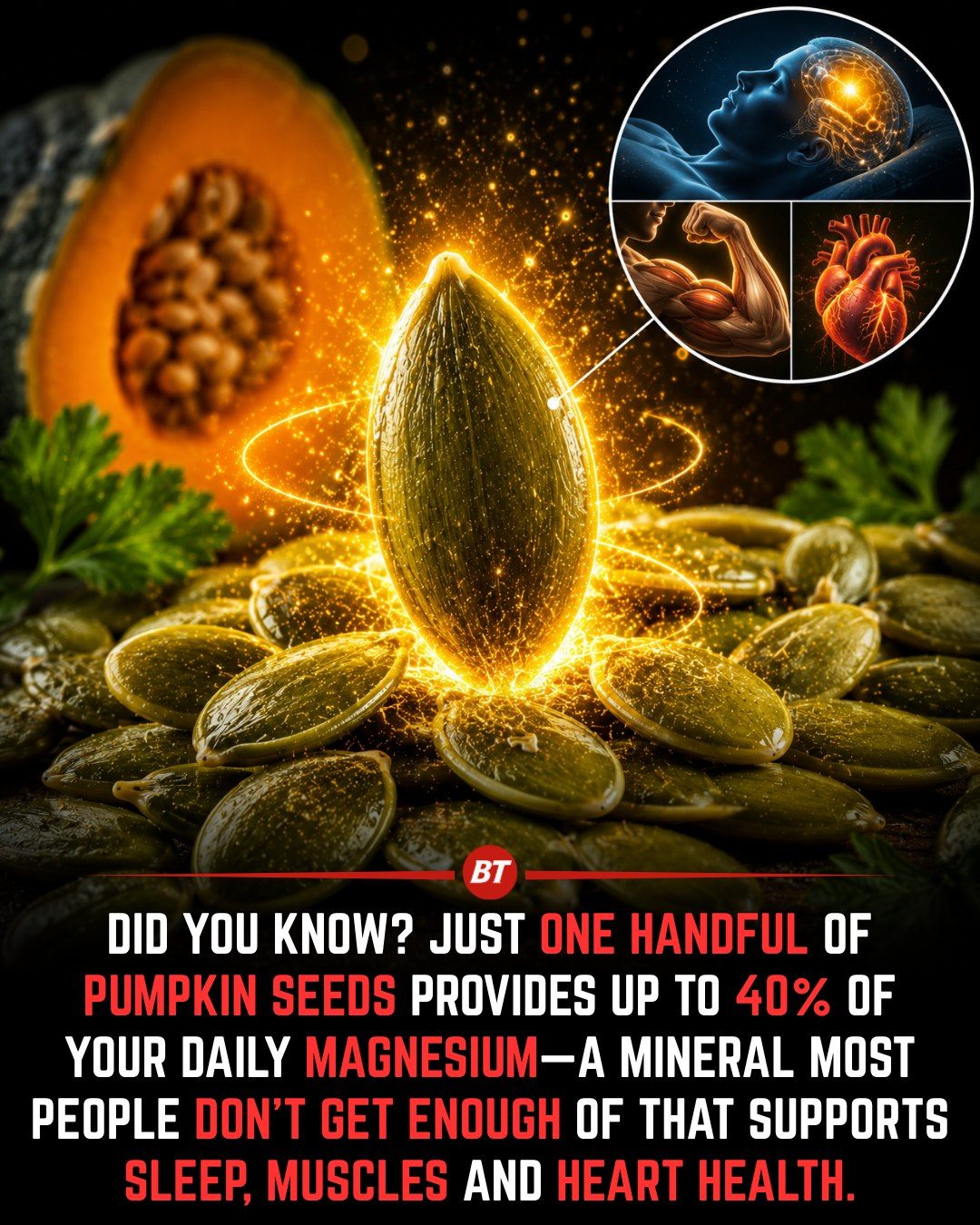 Magnesium in Pumpkin Seeds: Boost Sleep, Muscle, & Heart Health