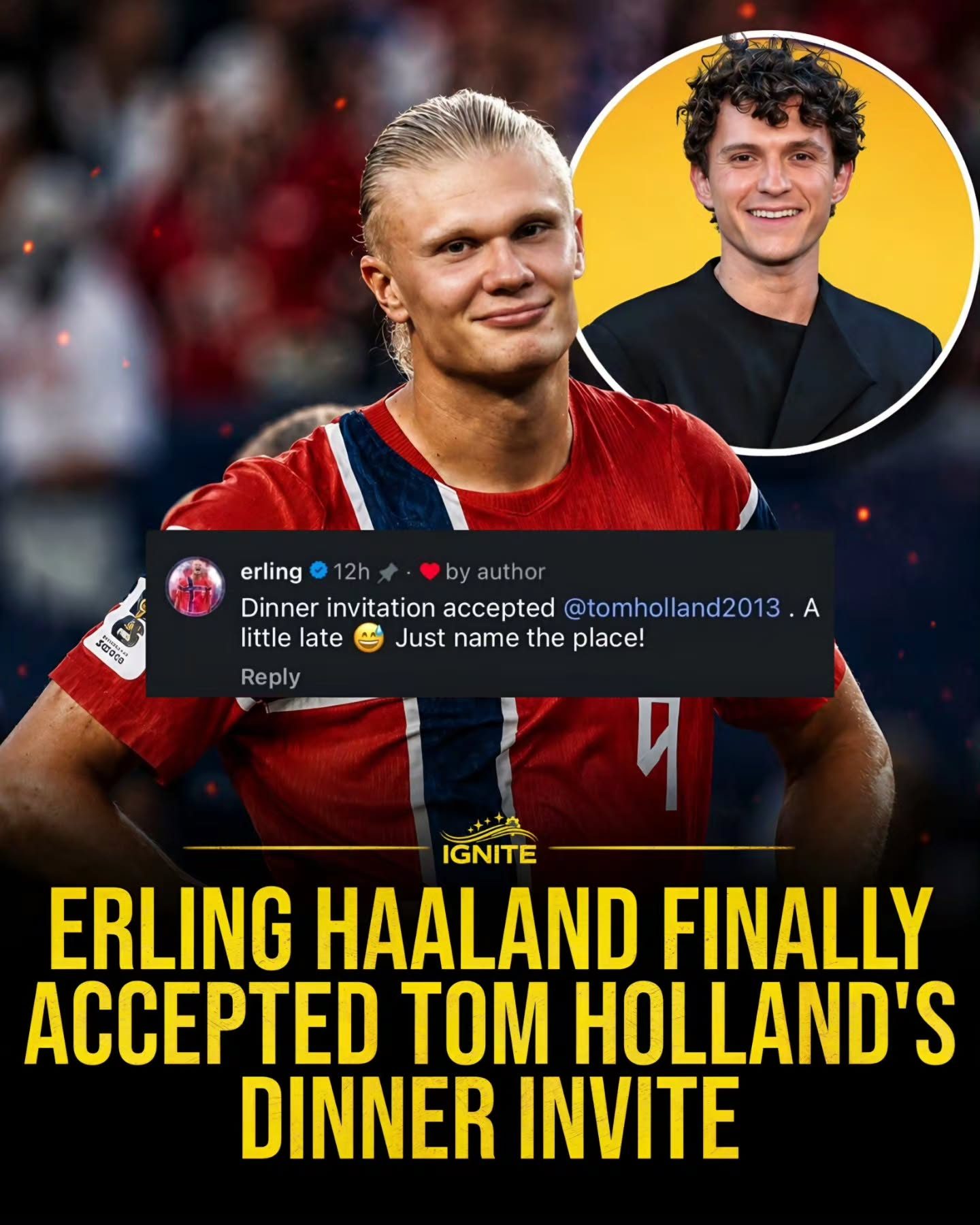 Tom Holland and Erling Haaland's Dinner Invitation