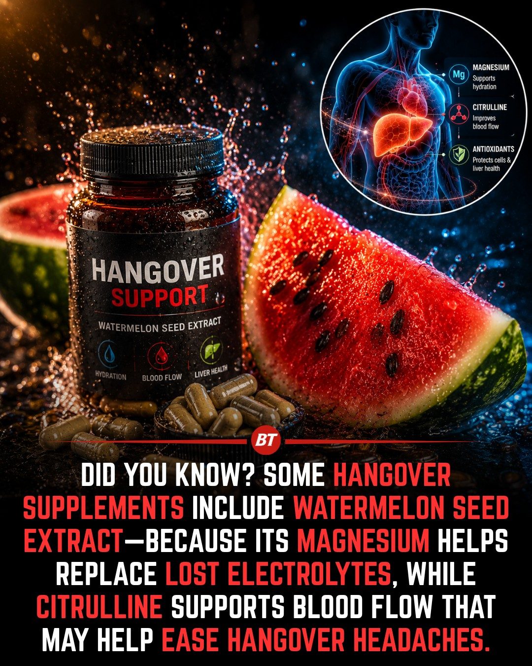 The Benefits of Watermelon Seed Extract in Hangover Supplements