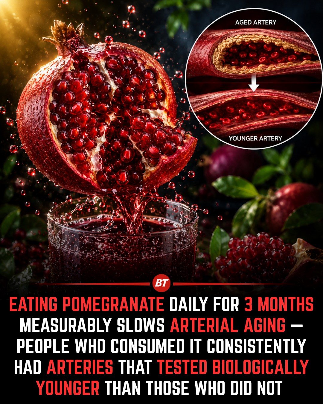 Pomegranates: Slow Arterial Aging with Daily Consumption