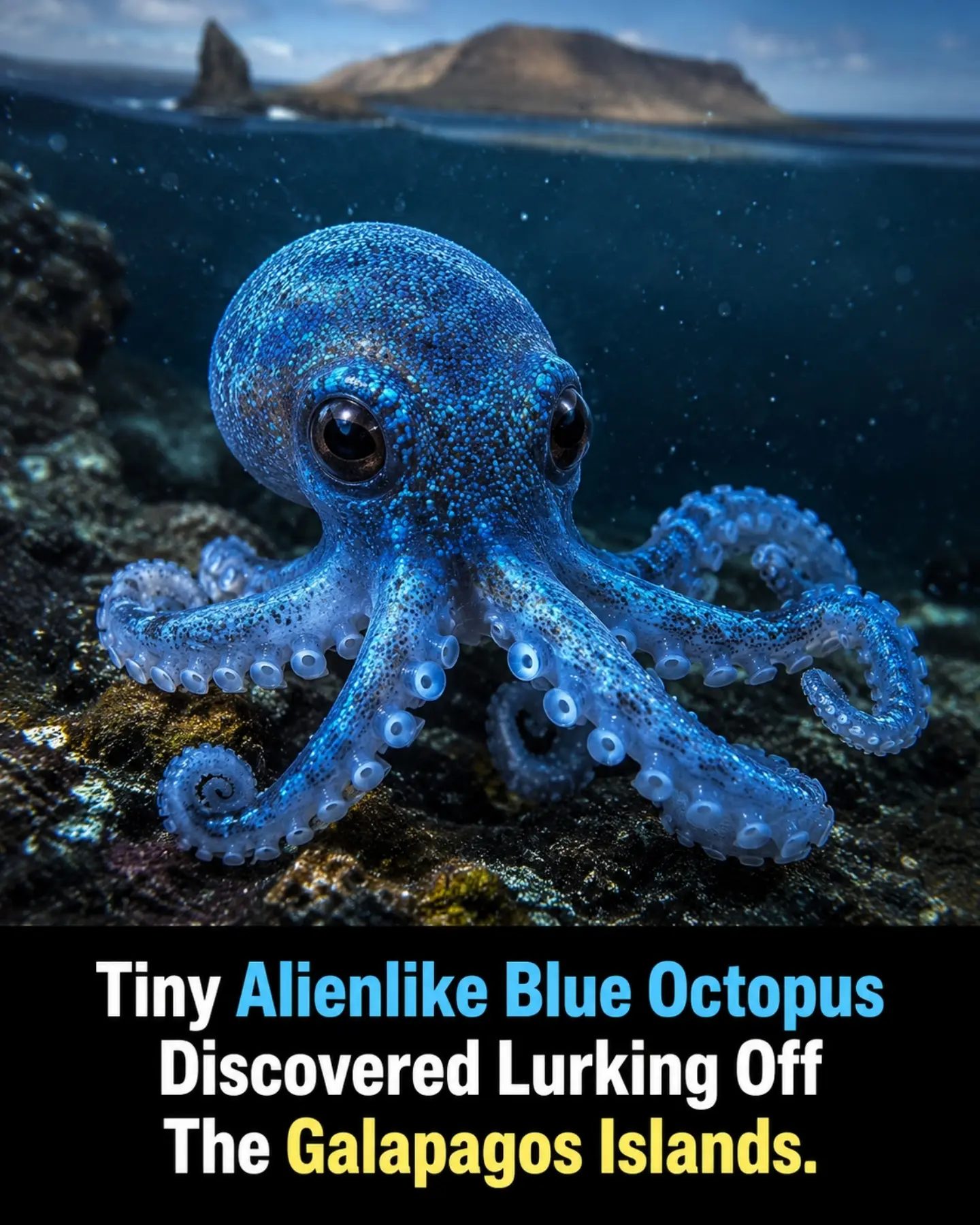 A New Alienlike Blue Octopus Species Found Near the Galapagos