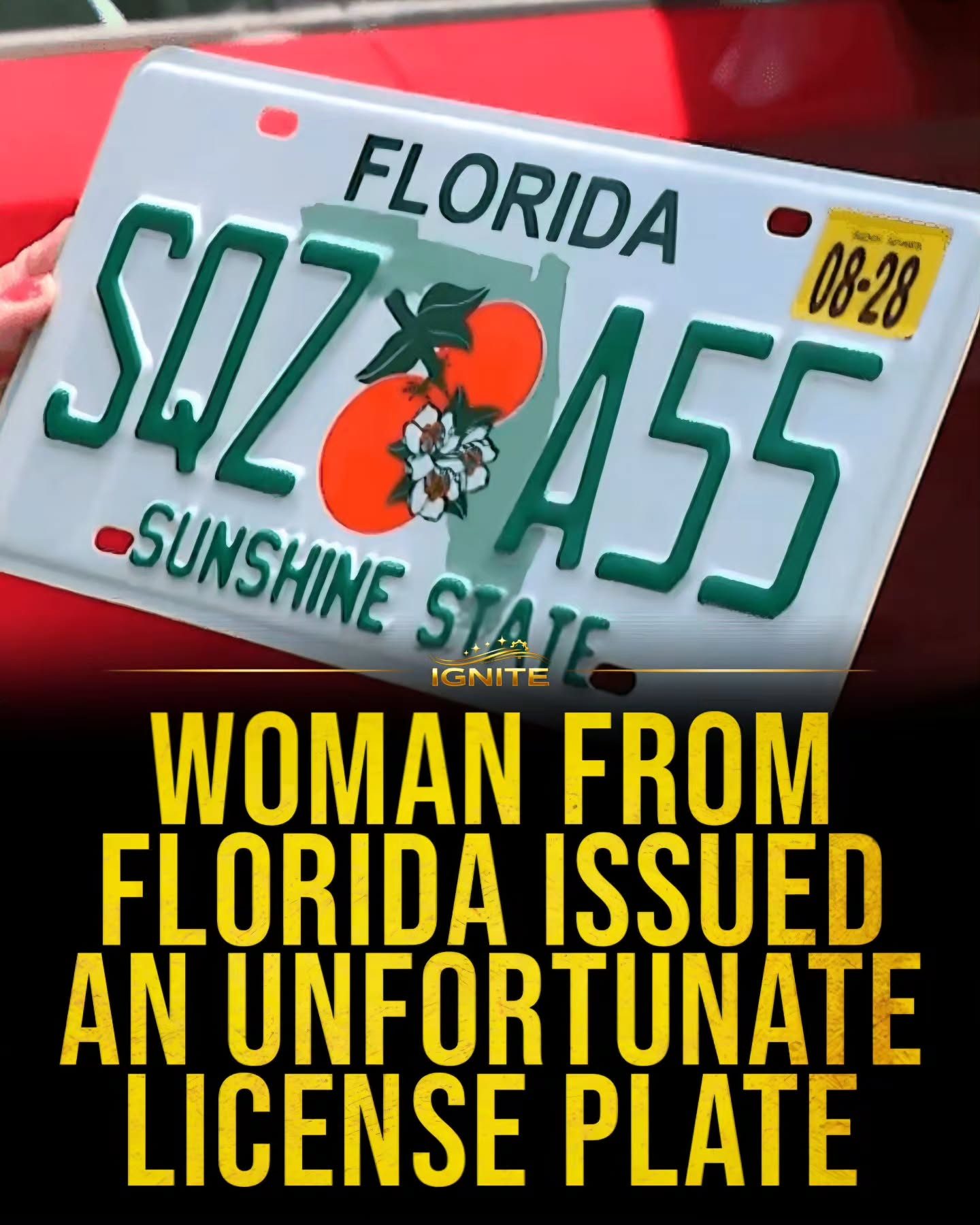 Florida License Plate Fun with SQZ7A55