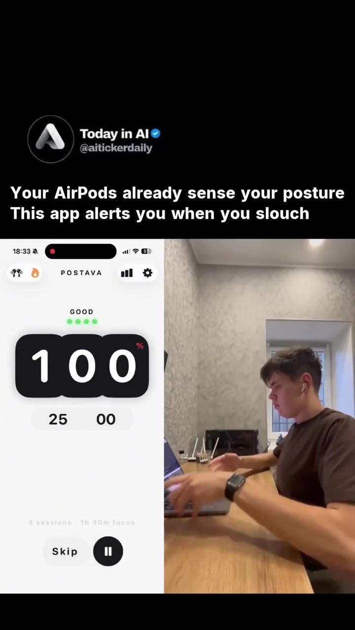 Improve Posture and Focus with AirPods and Pomodoro App