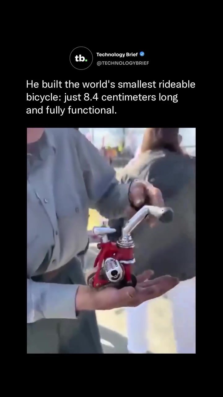 Inventor's 8.4cm Bike: World's Smallest Rideable
