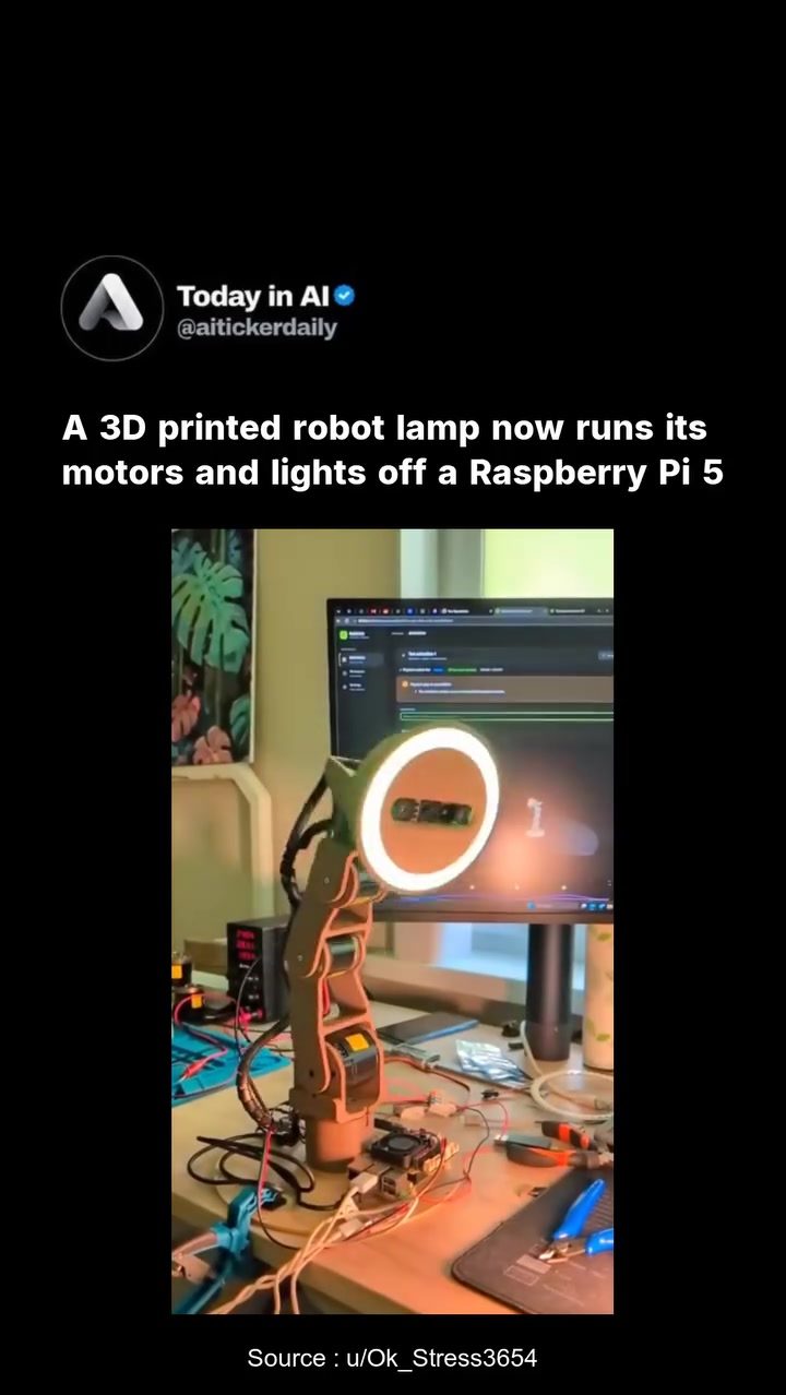 3D Printed Robot Lamps: Raspberry Pi Controlled Innovation