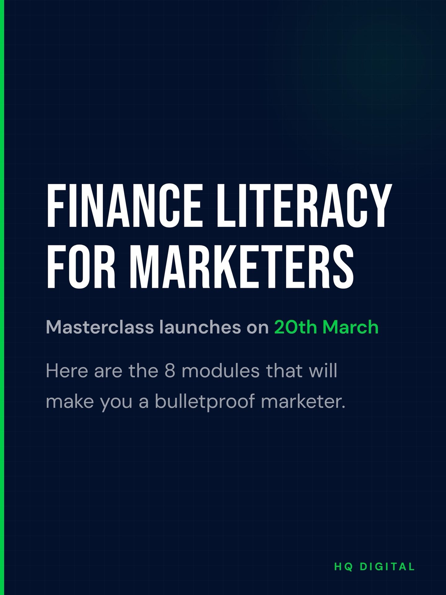 Financial Literacy Masterclass for Marketers: 8 Modules